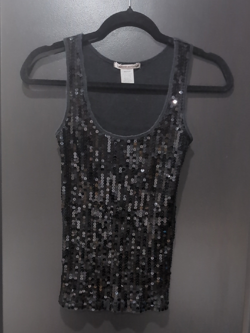 Instant Romance Black Sequin Tank